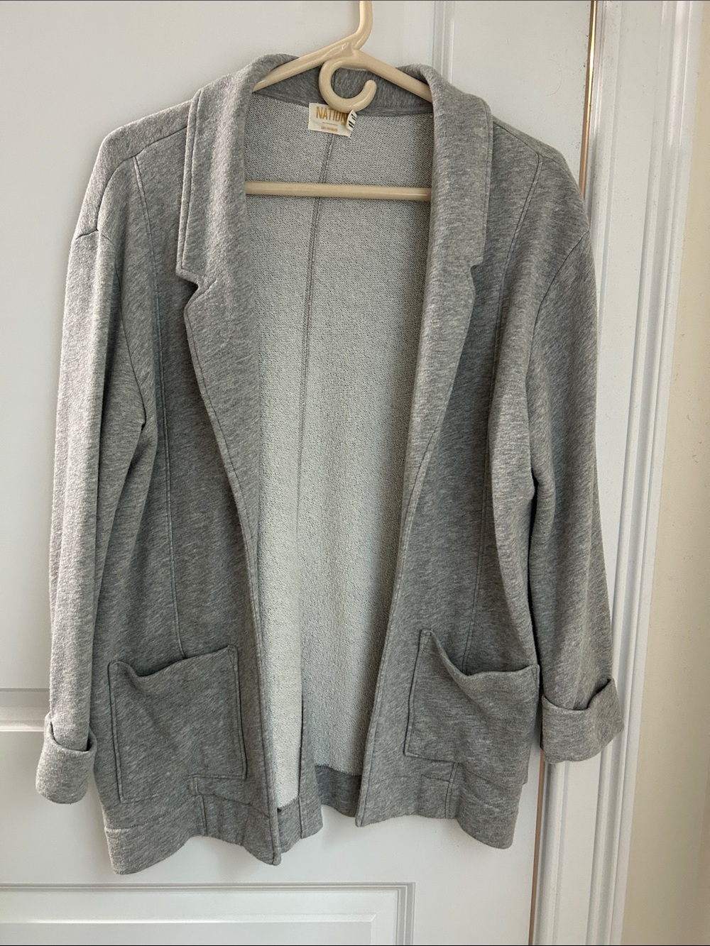 Nation LTD Drea terry knit blazer cardigan